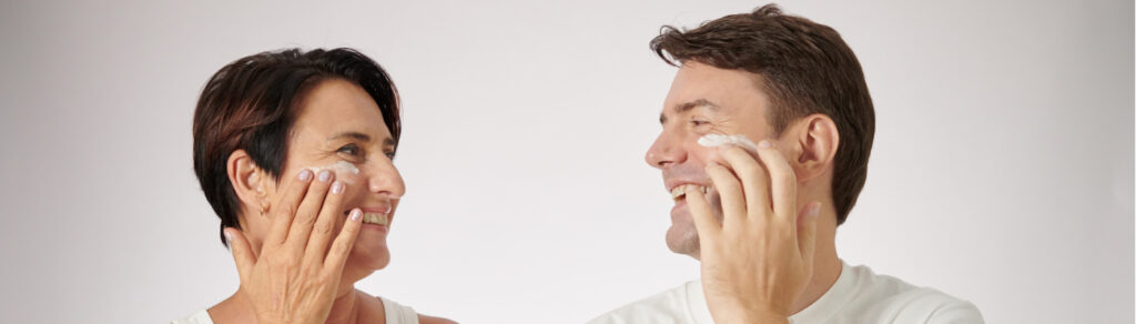 Mann und Frau mit unterschiedlicher Haut